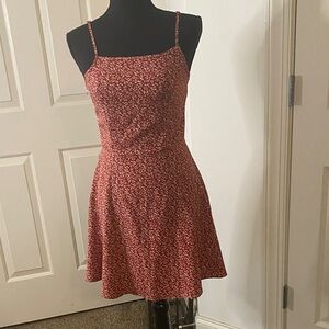 Floral Red Women's Dress